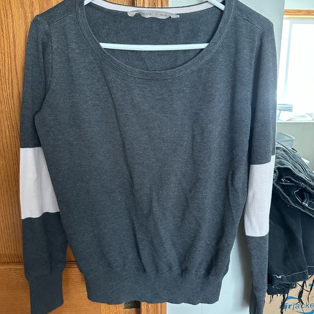 Athleta Charcoal and Light pink Women's Sweater